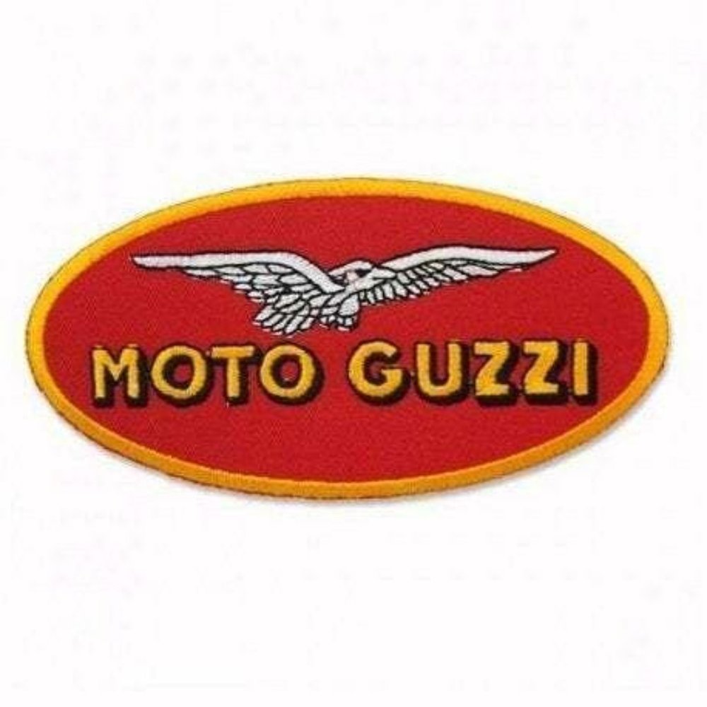 Moto Guzzi Red Embroidered Iron-On Sew-On Patch - NEW
